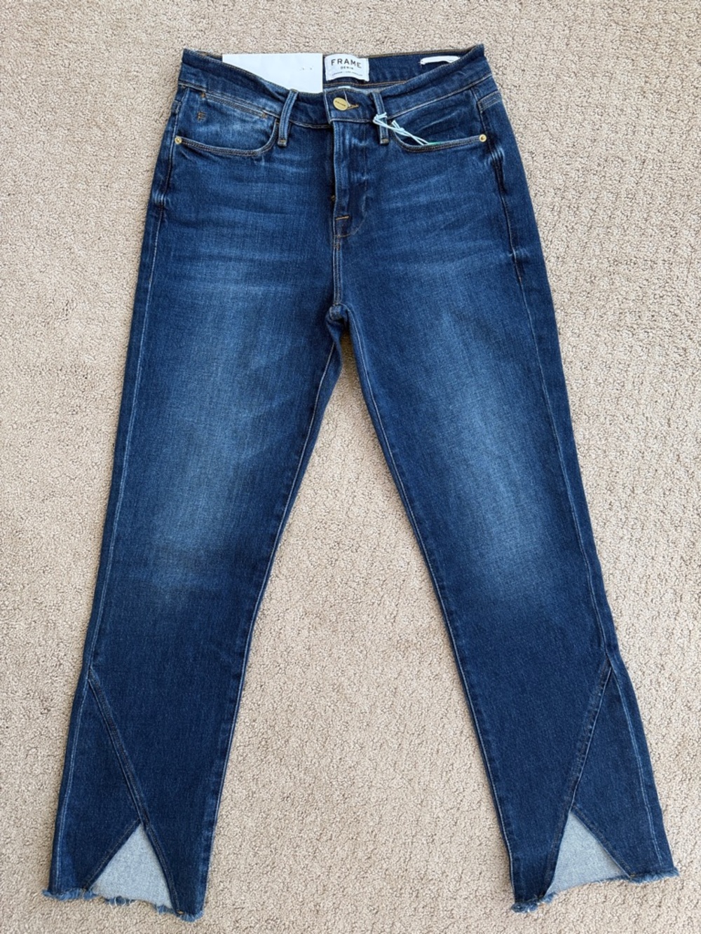 FRAME Le High Straight Jeans – Kingsway Wash – Size 26